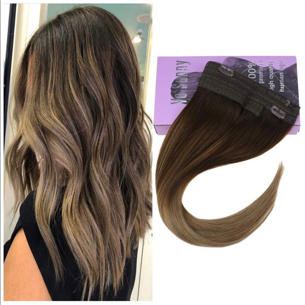 Clip in hair extensions